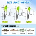 thumbnail image 5 of OROOTL Fishing Jig Heads with Blade Underspin Jig Heads with Willow Blade 1/4oz 3/8oz 1/2oz Bladed Jig Head Swimbait Weighted Spin Head Jig for Bass Trout Walleye Crappie, 5 of 7