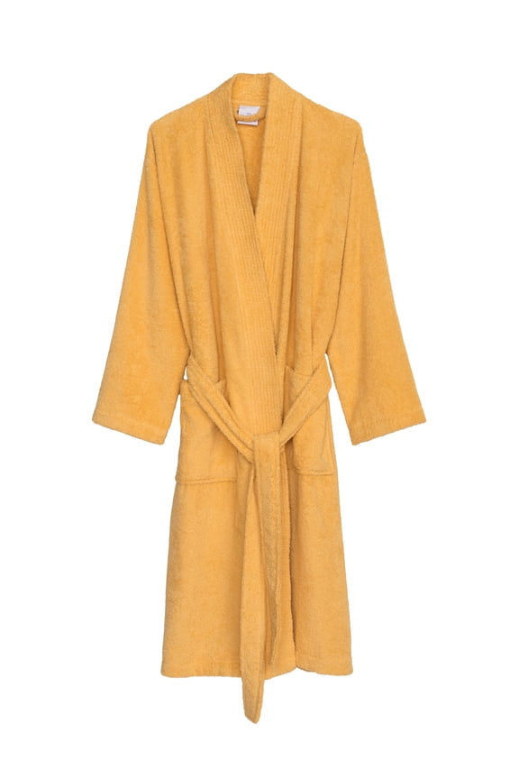 Women's Robe Turkish Cotton Soft Terry Kimono Bathrobe X-Large/XX-Large Golden Cream
