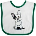 thumbnail image 3 of Inktastic B/W Frenchie (Darks) Boys or Girls Baby Bib, 3 of 4