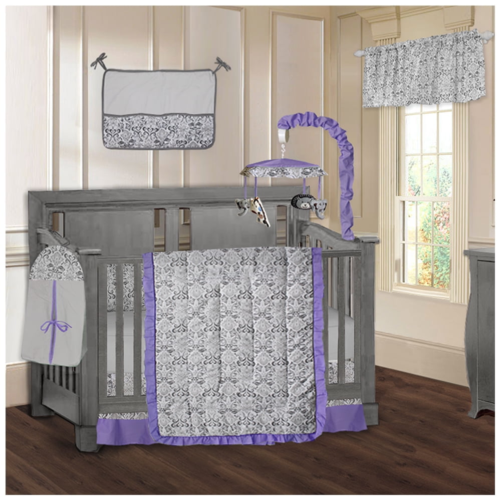 Purple baby crib bedding best sale