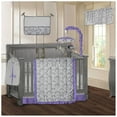 thumbnail image 1 of BabyFad Damask Purple 9 Piece Crib Bedding Set, 1 of 2
