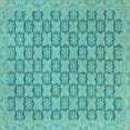 thumbnail image 1 of Ahgly Company Indoor Square Abstract Light Blue Modern Area Rugs, 3' Square, 1 of 4