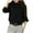Black, variant on Women's Long Sleeve Blouse Solid Color Mesh Patchwork Round Neck Pullover Lightweight Casual Business Fashion Top
