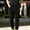 #0293-Black, variant on Men Corduroy Patchwork Drawstring Jogger Pants Elastic Waist Daily Casual Bottoms Black S Gift