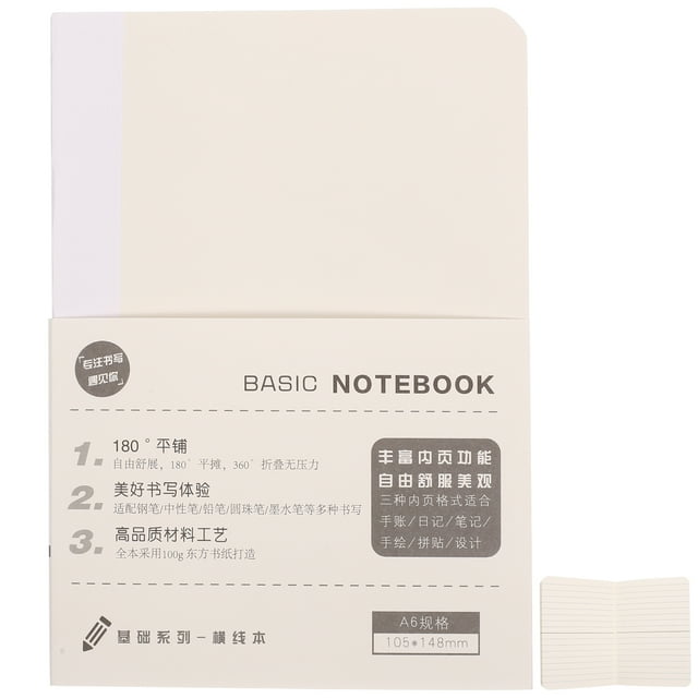 Miangastore 1 Book of A6 Refill Papers Notebook Replacement Bound Papers Lined Refill Papers for Notebook Cover