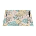 thumbnail image 1 of XMXT 1 Pcs Woven Placemats, Colorful Clover Print Stain Resistant Anti-Skid Placemat for Kitchen Table, 12 x 18 inches, 1 of 6