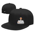thumbnail image 4 of DouZhe Flat Brim Cap Snapback Hat, Game Joystick Controller Prints Adjustable Black Adult Baseball Cap, 4 of 6
