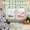 thumbnail image 5 of 2 Pack Valances for Window, St. Patrick's Day Short Curtains for Kitchen Bedroom Living Room, Spring Botanical Green Clovers Leaves Rod Pocket Small Window Treatment Valance Drapes 54 x 18 Inch, 5 of 8
