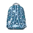 thumbnail image 4 of Nautical Shark and Dolphin Student Backpack Waterproof Scratch-Resistant School Bag with Vintage Marine Life Chart and Abstract Ocean Print, Breathable Foam Padding, Adjustable Straps, 4 of 6