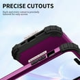 thumbnail image 3 of for iPhone 16 Pro Max Case, Phone Case iPhone 16 Pro Max, Heavy Duty 3 in 1 Full Rugged Shockproof Hybrid Hard PC Soft Rubber Bumper Corner Drop Protection Grip Girls Women Boys Men,Purple, 3 of 8