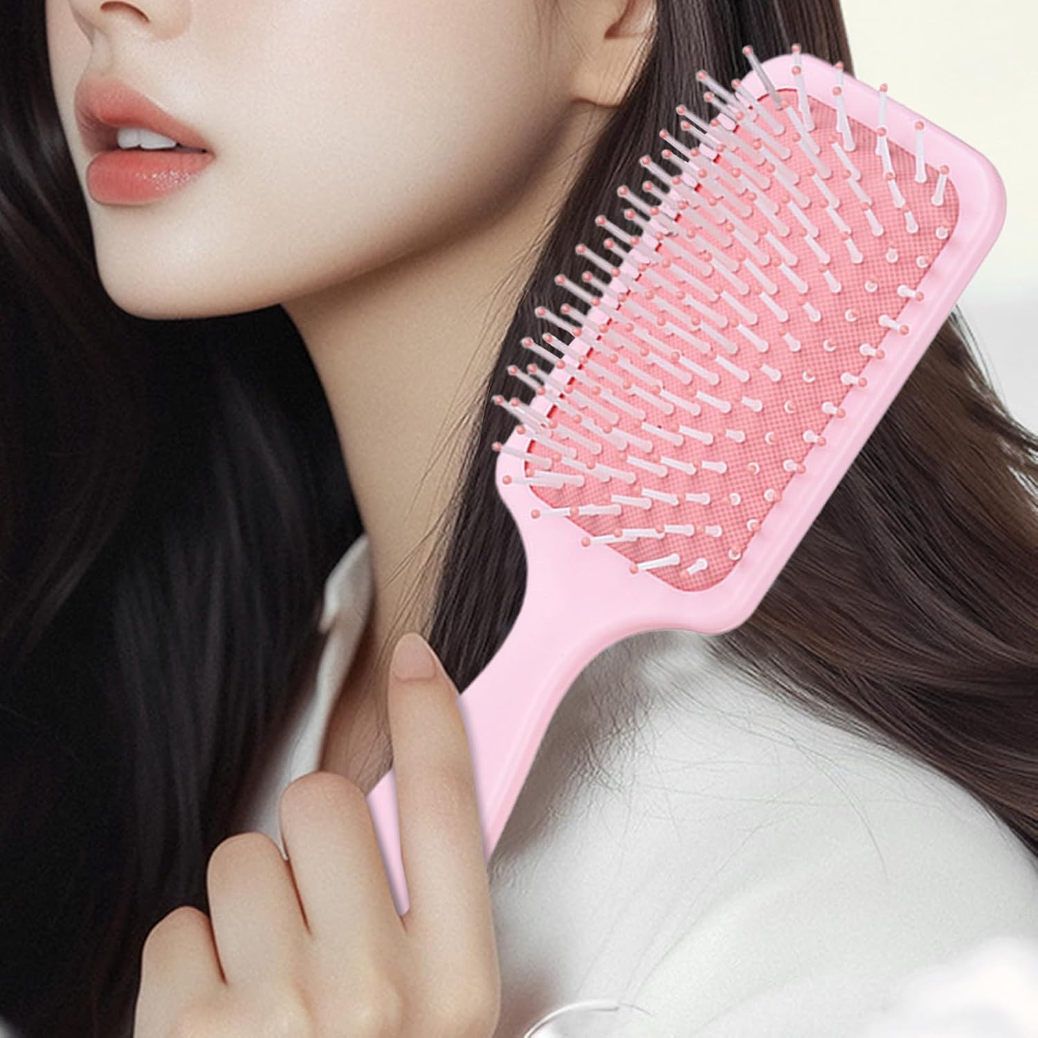 Paddle Brush - Wet Hair Brush, Soft Flexible Bristles, Comfortable Scalp Massage Comb, Detangling and Styling Tool | Perfect for Thick, Thin, Curly, Long, Short, Wet or Dry Hair, Salon and Home