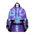 thumbnail image 3 of Purple Blue Tie Dye Spiral Pattern Backpack for School,Cute School Bag,Schoolbag with Adjustable Shoulder Straps & Padded Back,15.25"x11.5"x5.25", 3 of 5