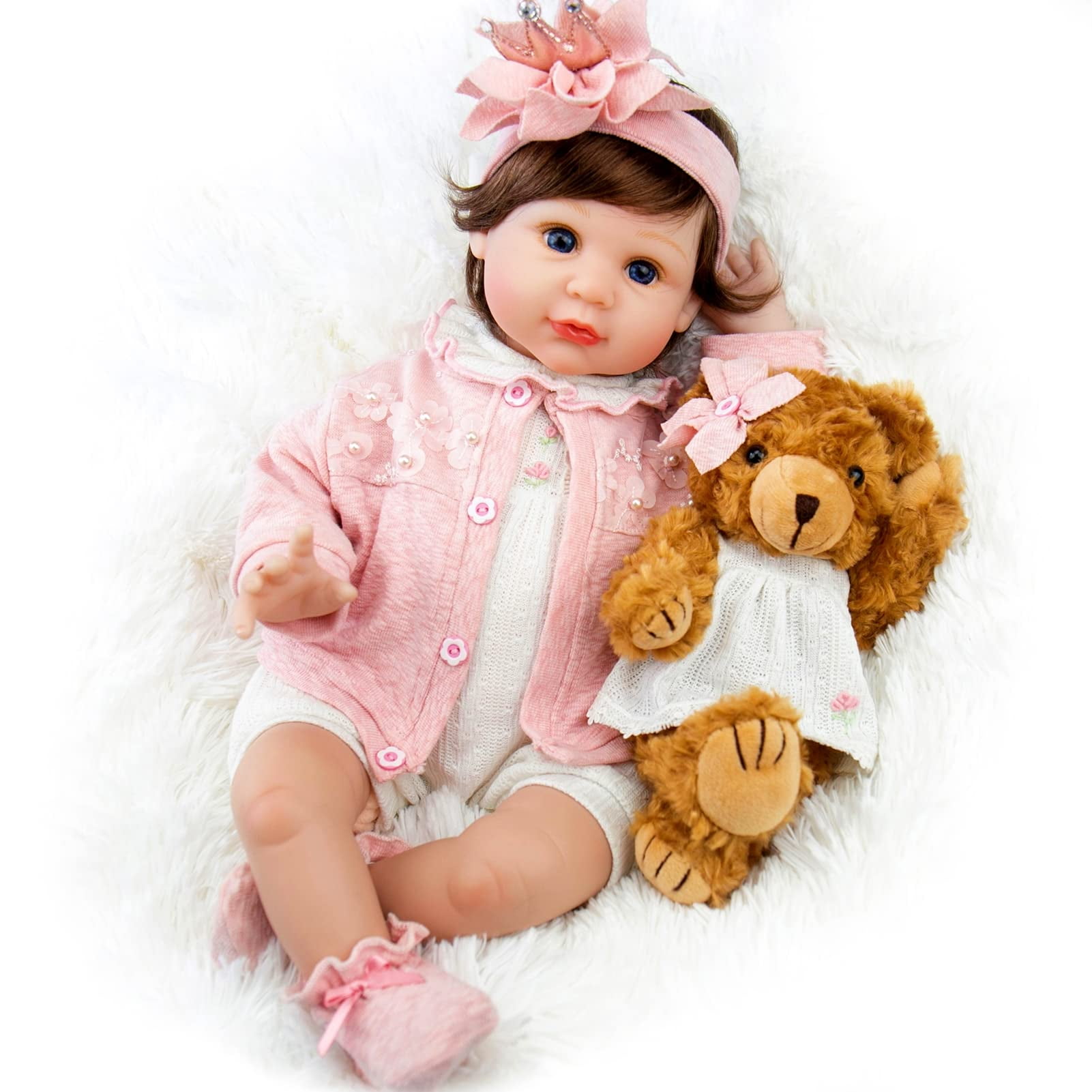Realistic reborn baby girl doll discount