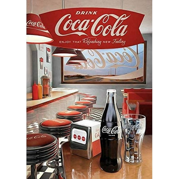Tin Sign Vintage Chic Art Decoration Poster Drink Coca & Cola for Store Bar Home Cafe Farm Garage or Club 12" X 8"