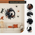 thumbnail image 4 of 20 In Halloween Wreath for Front Door, Black Halloween Owl Wreath with Natural Vines and Artificial Roses, Spooky Halloween Wreath with Light, Indoor Outdoor Halloween Props Decoration, 4 of 8