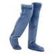 thumbnail image 5 of Calcetines hasta el muslo de forro polar térmico para piernas, accesorios de cosplay, cómodos para las piernas. azul, 5 of 9