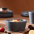 thumbnail image 2 of Dinnerware Set, Service for 4, 16-Piece Stoneware, Speckled Matte Gray, 2 of 6