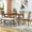 A: Natural Cherry, variant on Harper & Bright Designs Farmhouse 6 Pieces Dining Set with Bench for 6, Wooden Rectangle Table and 4 Chairs for Kitchen Dining Room, Espresso