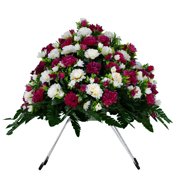 Sympathy Silks Cemetery Saddle 10 Silk Beauty and Cream Garden Mums