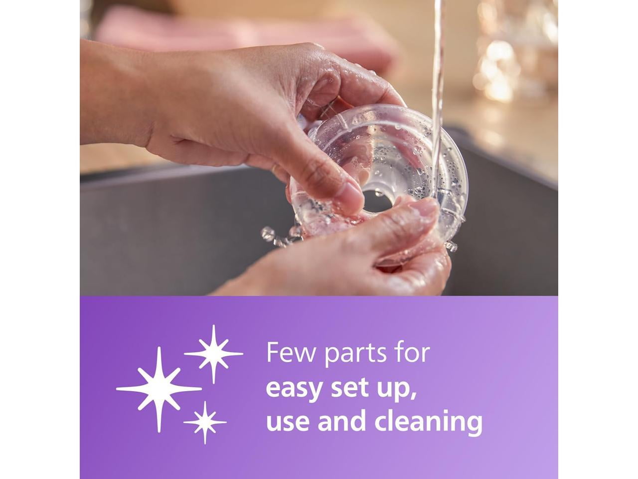 Philips Avent Manual Breast Pump - Easy Pumping with Natural Motion Technology - Transparent, SCF430/03