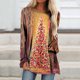 thumbnail image 2 of Camiseta holgada con estampado navideño para mujer, cuello redondo, manga larga Pompotops  FGAJ9461, 2 of 5
