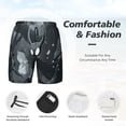 thumbnail image 2 of Kdxio Forest Black Ghost Warrior Print Men's Swim Trunks with Compression Liner 7 Inch Inseam Quick Dry Swim Shorts, 2 of 5