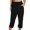 Black, variant on Women's Cargo Capri Pant with Pockets Fashion Lightweight Hiking Pants Drawstring Waist Outdoor Cropped Joggers,2XL,Coffee