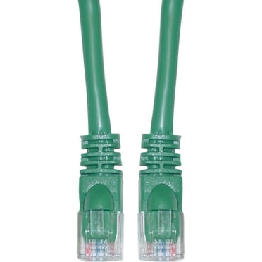 Cat6 Ethernet Cable, 24AWG, RJ45 Gold Plate Connector, ETL, 4 Pair Stranded Copper, Snagless Mold Boot Unshielded Twisted Pair (UTP) Internet Network Patch Cable, 2 Foot, Green, CableWholesale