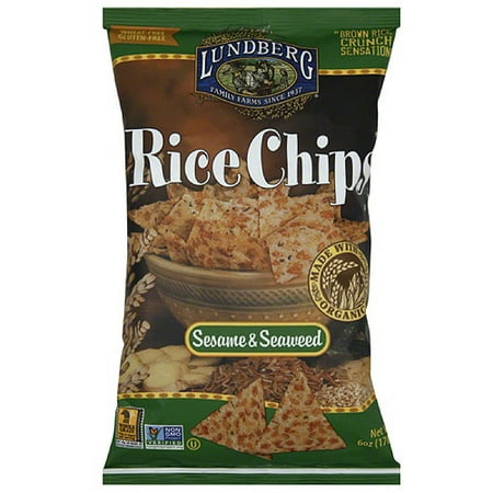 Farm Chip - Lundberg Family Farms Sesame & Seaweed Rice Chips, 6 oz, (Pack of 12)