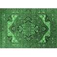 thumbnail image 1 of Ahgly Company Indoor Rectangle Oriental Emerald Green Industrial Area Rugs, 2' x 5', 1 of 4