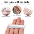 thumbnail image 4 of EXLEAF Straight Razor Blades,50 Pcs Stainless Steel Brow Razor Single Edge Disposable Safety Razors Blades Eyebrow Trimmer Facial Hair Removers Shaving Tools for Men and Women, 4 of 10
