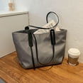 thumbnail image 3 of Tote Bag For Women Large Lightweight Nylon Work Shoulder Bag And Foldable Travel Purse, 3 of 5
