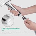 thumbnail image 5 of Rain Shower Head - Water-Saving, Pressure-Boosting, 6 Spray Modes, Large Handheld ShowerheadRain Shower Head - Water-Saving, Pressure-Boosting, 5 of 5