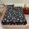 thumbnail image 3 of Qpednta Sun Moon Star Sheets Set 3 Piece Sheet Set with 1 Fitted Sheet and 2 Pillowcases Soft Bedding Set with Deep Pocket Fitted Sheet Washable Bed Sheets for Bedroom Decor, 3 of 7