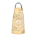 thumbnail image 2 of Lsque World Map Waterproof Apron Chef Aprons for Men Heavy Duty Chemical Work Apron Extra Long Grilling Aprons with Adjustable Bib Apron, 2 of 9