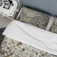 thumbnail image 4 of Designart "Bohemian Medley in Brown and White" Boho Mosaic Bedding Covert Set - Bohemian Brown Geometric Bed Set With 2 Shams, 4 of 6