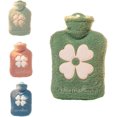 thumbnail image 1 of Bolsa de agua caliente de peluche de dibujos animados WEIHJMXG portátil mini 1000 ml verde matcha, 1 of 5