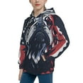 thumbnail image 2 of Sikiie Bulldog with Forest Flag Youth Hoodie Sweatshirt Pullover Hooded Classic Casual Essentials Hoodiefor Boys Girls Kids -Large, 2 of 6