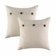 thumbnail image 1 of 2 Pack 16x16 Inch Beige Linen Blend Throw Pillow Covers - Vintage Farmhouse Chic Zipper Closure Decorative Cushion Cases for Couch Sofa Bed - Contempo, 1 of 5
