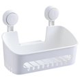 thumbnail image 1 of Suction Cup Bathroom Shower Shelf Storage Basket Wall Mounted Organizer for Shampoo Kitchen Rack Removable No Drilling, 1 of 5