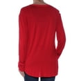 thumbnail image 2 of INC $59 Womens New 1510 Red V Neck Long Sleeve Hi-Lo Casual Top XS B+B, 2 of 2