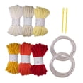 thumbnail image 2 of HILABEE 6 Pieces Knitted Yarn Handcrafting 5M Colorful Cushion Home Decor Craft Yarn E, 2 of 9
