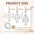 thumbnail image 2 of Monebena 3Pcs Handmade Crystal Necklace Holder Adjustable Empty Crystal Stone Holder Necklace Crystal Pendant Necklace Chain for Jewelry DIY, 2 of 6