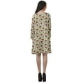 thumbnail image 5 of Moomaya Rayon Flared Dress For Womens Long Sleeve Printed V-Neck Casual Beach Dress For Girls, 5 of 7