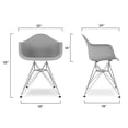 thumbnail image 5 of Aron Living Tower 18" Plastic and Chrome Steel Armchair in Gray, 5 of 5