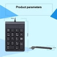 thumbnail image 3 of Teclado Numérico Usb Con Cable Universal Teclado Numérico Ultrafino Mini Teclado Negro Guardurnaity EL010456-00, 3 of 6