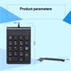thumbnail image 3 of Teclado Numérico Usb Con Cable Universal Teclado Numérico Ultrafino Mini Teclado Negro Yuarrent EL010456-00, 3 of 6