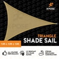 thumbnail image 2 of Outdoor Sun Shade - 12' x 12' x 12' Tan Shade Sails for Backyard - Sun Shade Sail Balcony Shade Canopy - Pergola Shade Cover for Garden - Sun Sail Deck Shade Sunshades for Patio - Sun Shades Outdoor, 2 of 5