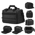 thumbnail image 4 of Outdoor Range Bag for Handguns and Riffle Shooting Duffle Range Pistol Bag with Dividers and Webbing Multi-function Storage Bag black, 4 of 9