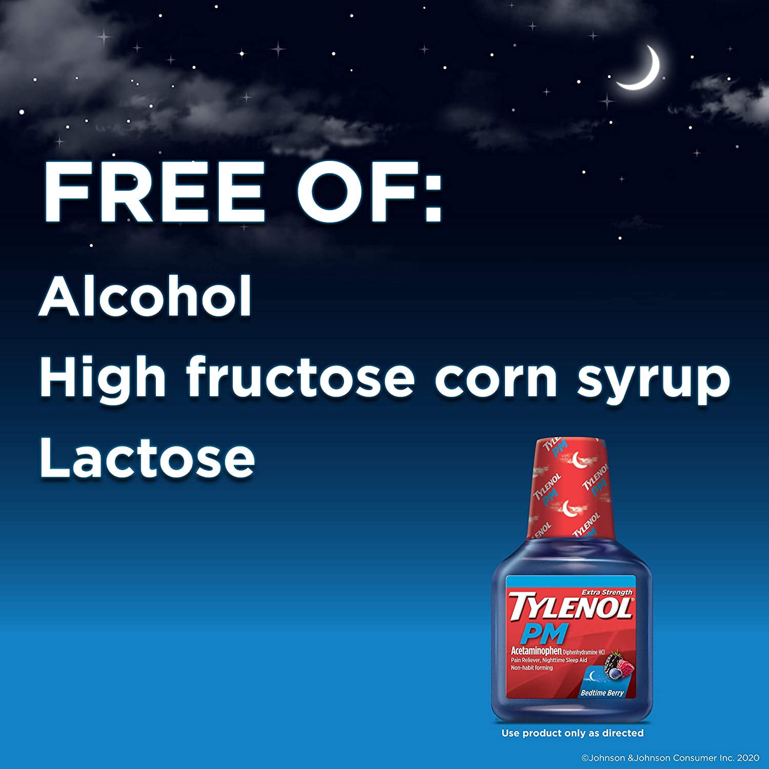 Tylenol PM Extra Strength Pain Reliever & Sleep Aid Liquid, Acetaminophen, Bedtime Berry, 8 oz